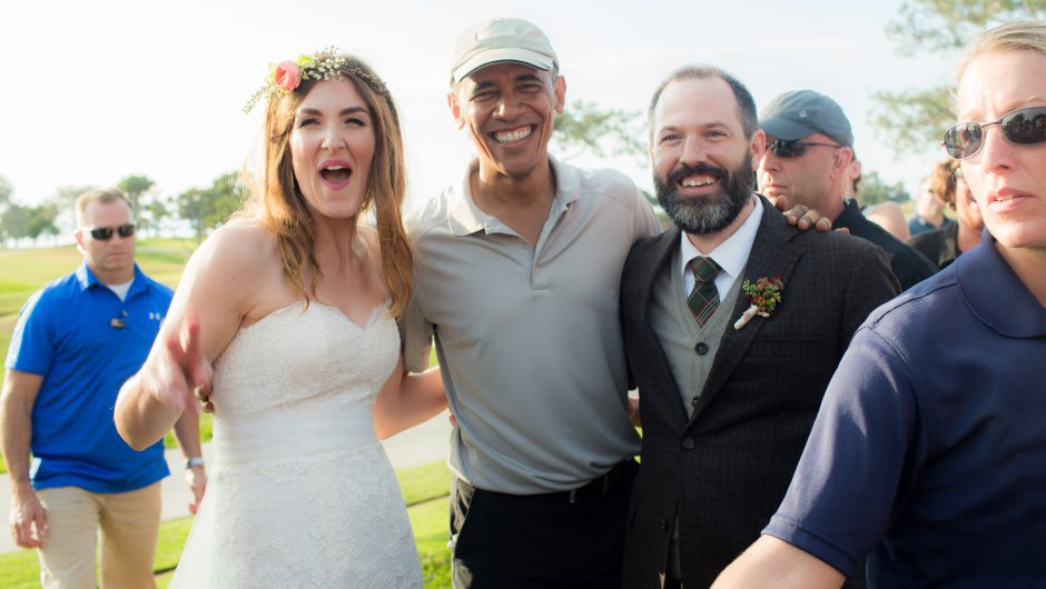 President Obama crashes California wedding