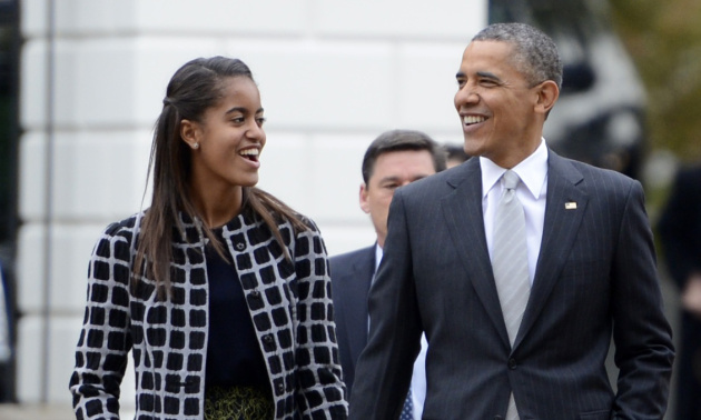 Obama y su hija Malia